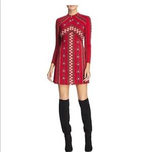 Free people Stella knit long sleeve print dress